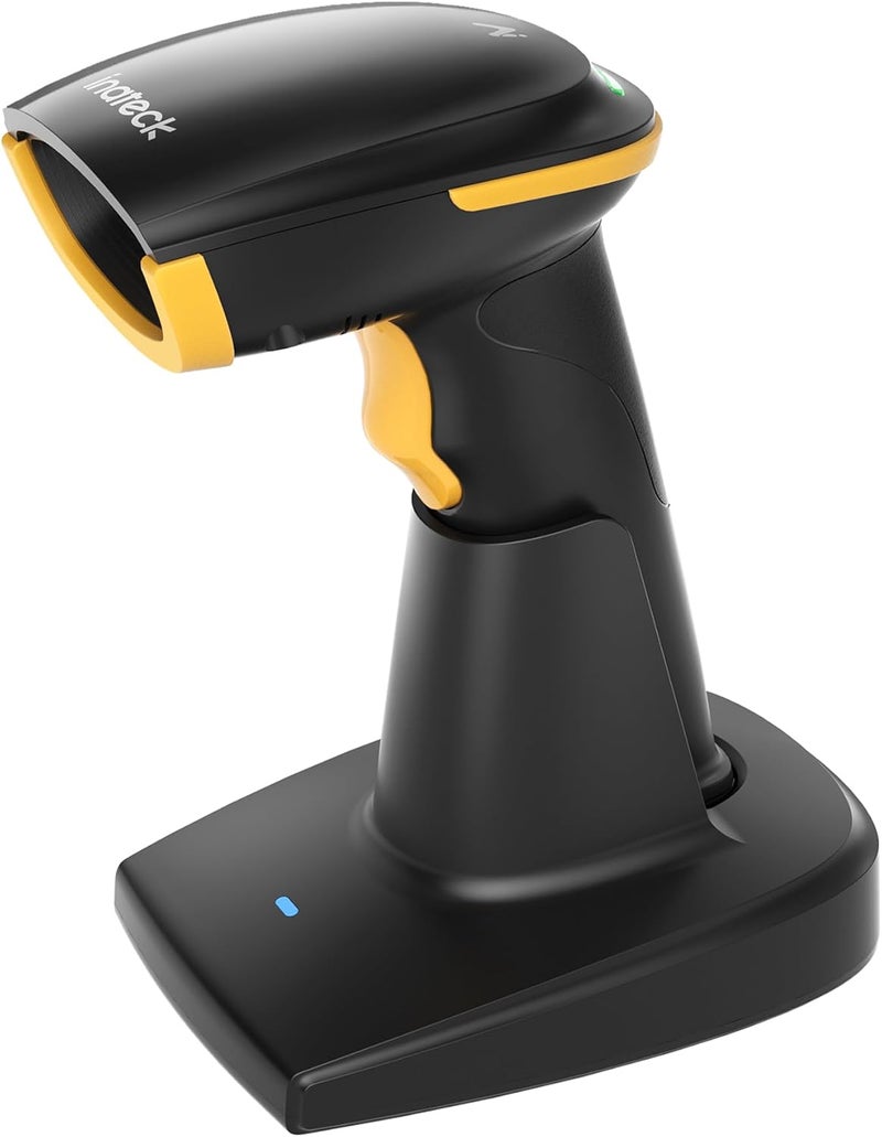 Inateck Bluetooth Barcode Scanner 2D, Wireless 2D QR Code Scanner with 2600 mAh Battery and Smart Charging Base, Handheld Scanner Support AI, APP, SDK, BCST-36 - Image 1